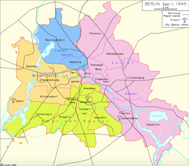 Berlin divided 1945