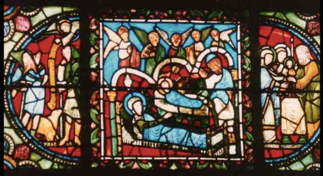 Nativité stained glass