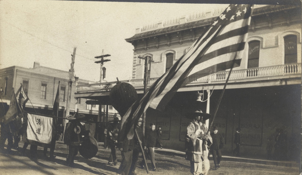 Chico funeral procession with American flag copy
