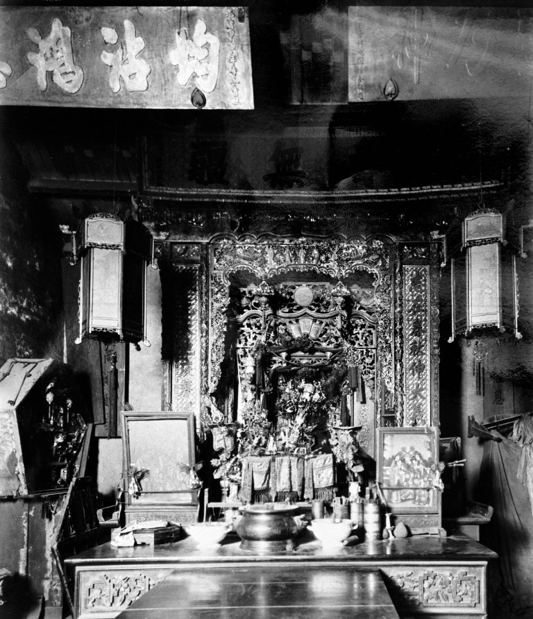 interior of the Chico temple showing altar copy